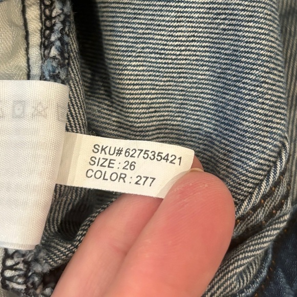 Abercrombie 26 (US 2) Super High Rise Button Fly Denim Women’s Jeans Shorts - Picture 8 of 9